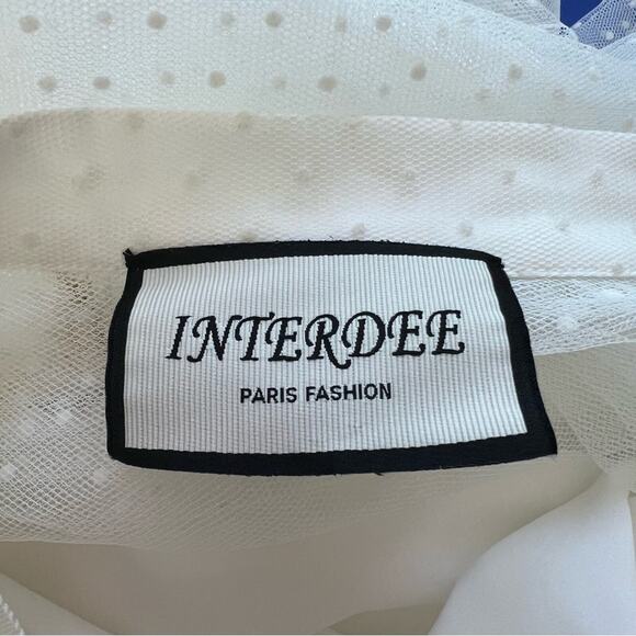 Interdee Paris Fashion Embroidered Floral Netting Skirt Size Small - Picture 11 of 14